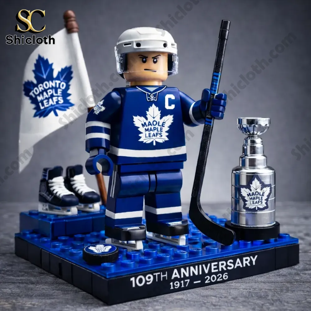 Toronto Maple Leafs hockey collectible figure with trophy!