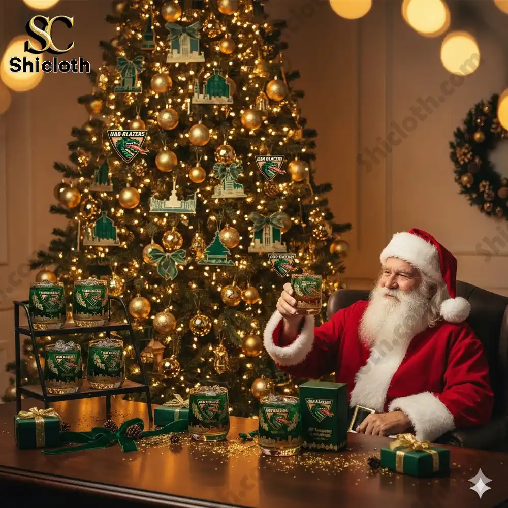 UAB Blazers 48th Anniversary Limited-Edition Whiskey Glass Christmas Gift