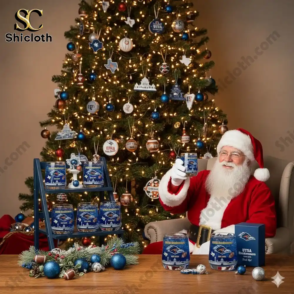 UTSA Roadrunners Whiskey Glass Christmas Gift