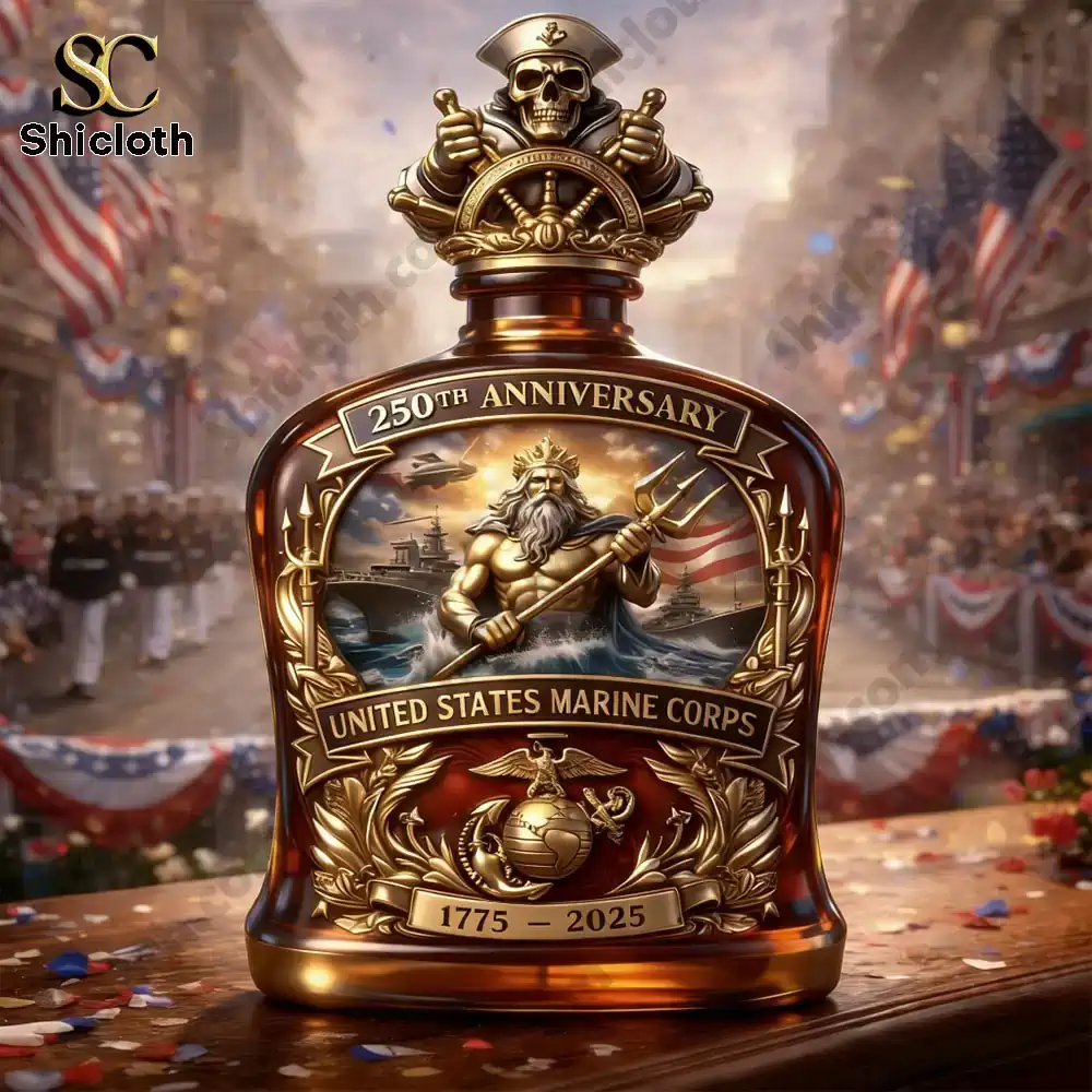 Alternative view of United States Marine Corps 250Th Anniversary Commemorative Whiskey Bottle Decanter