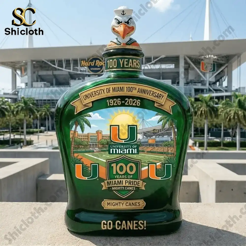University of Miami commemorative bottle outside stadium setting!