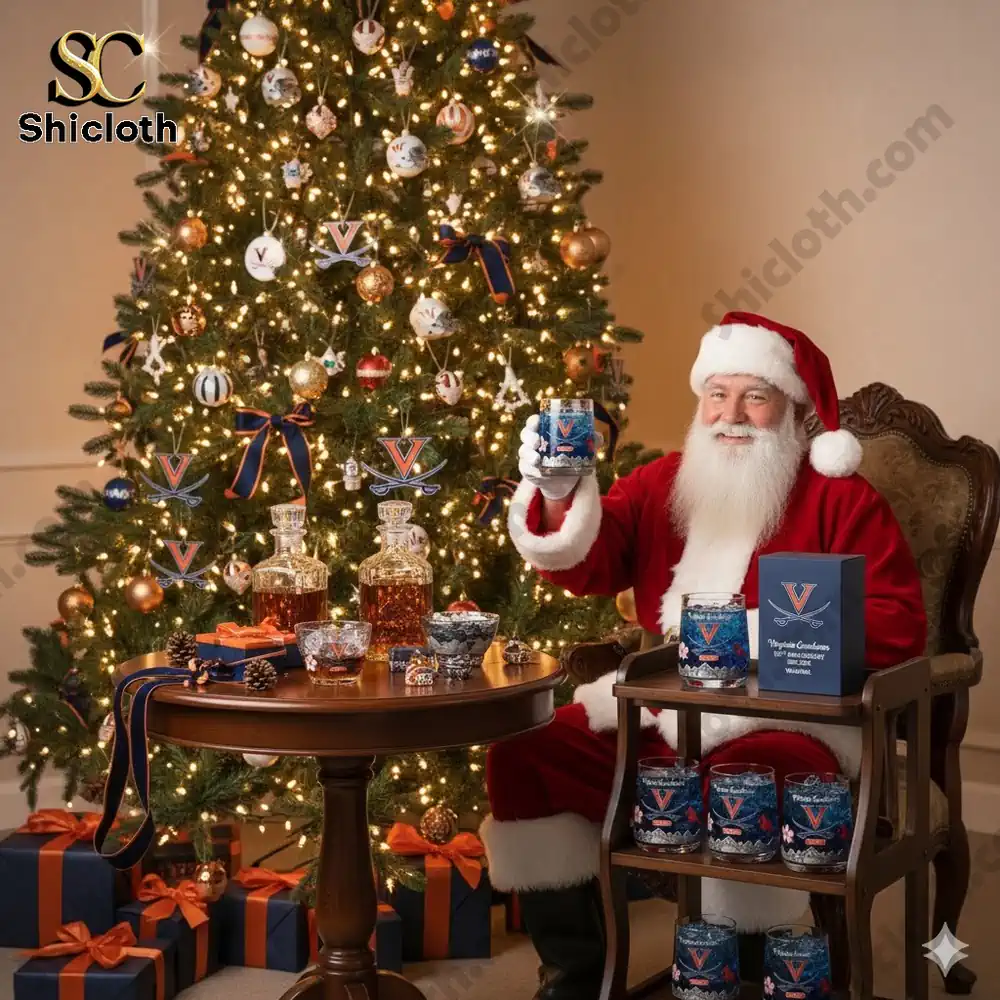 University of Virginia Cavaliers 138th Anniversary Whiskey Glass Christmas Gift