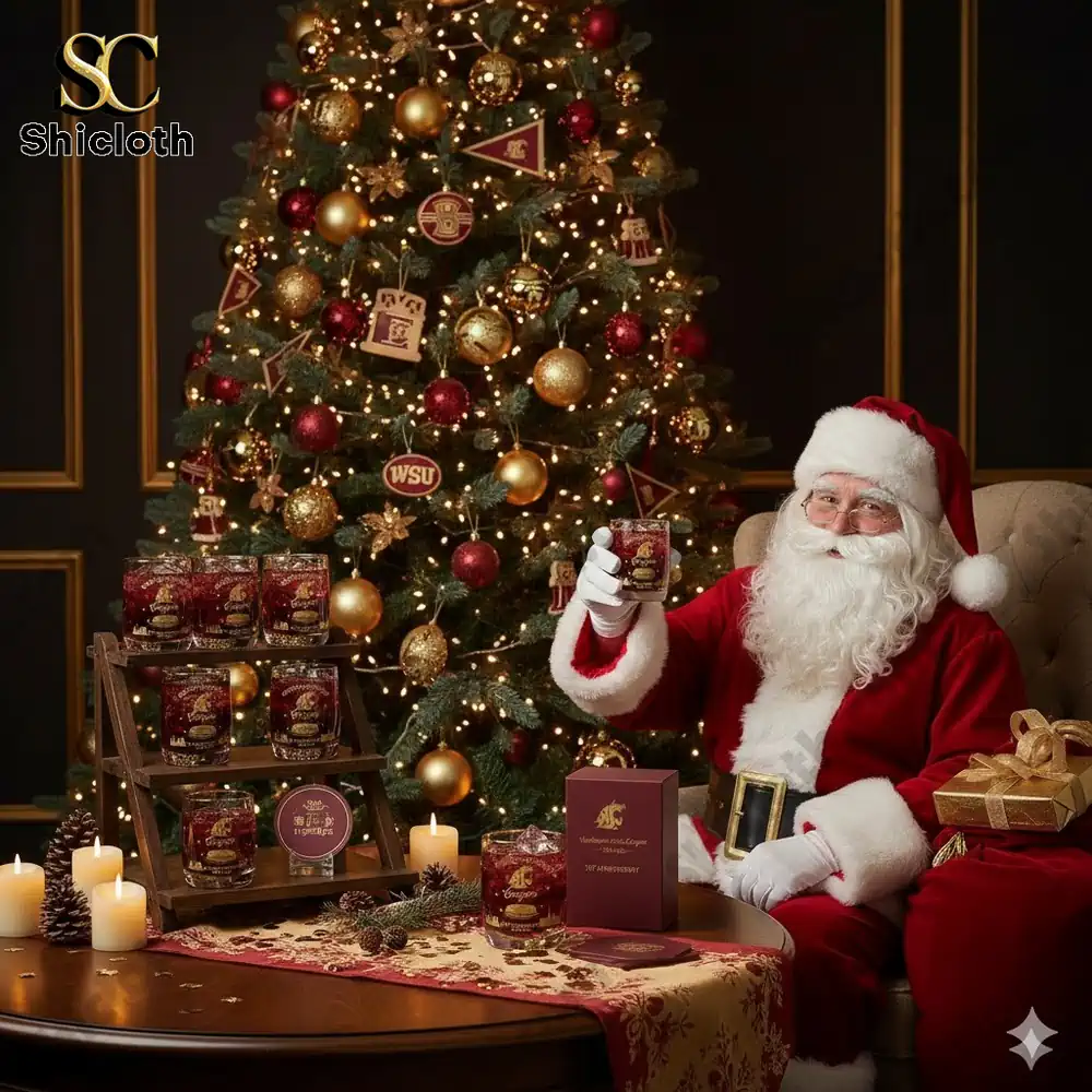 Washington State University Cougars 131st Anniversary Whiskey Glass Christmas Gift