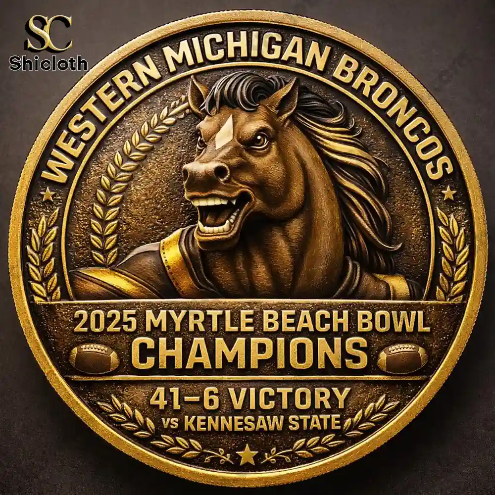 Western Michigan Broncos championship coin with horse emblem!