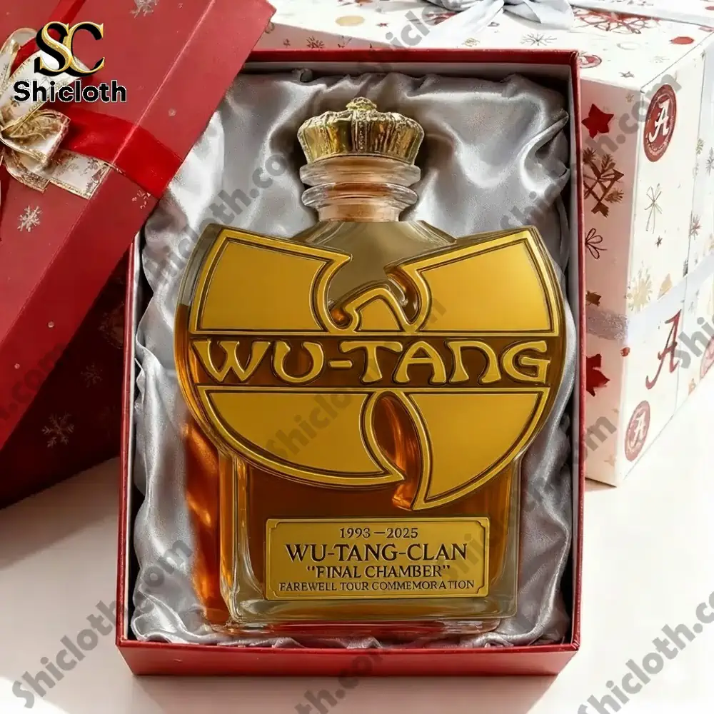 A Wu Tang Clan themed perfume bottle presented in a gift box with satin lining!
