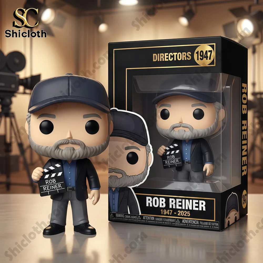 Stylized director figure holding a clapperboard standing in a film studio setting!