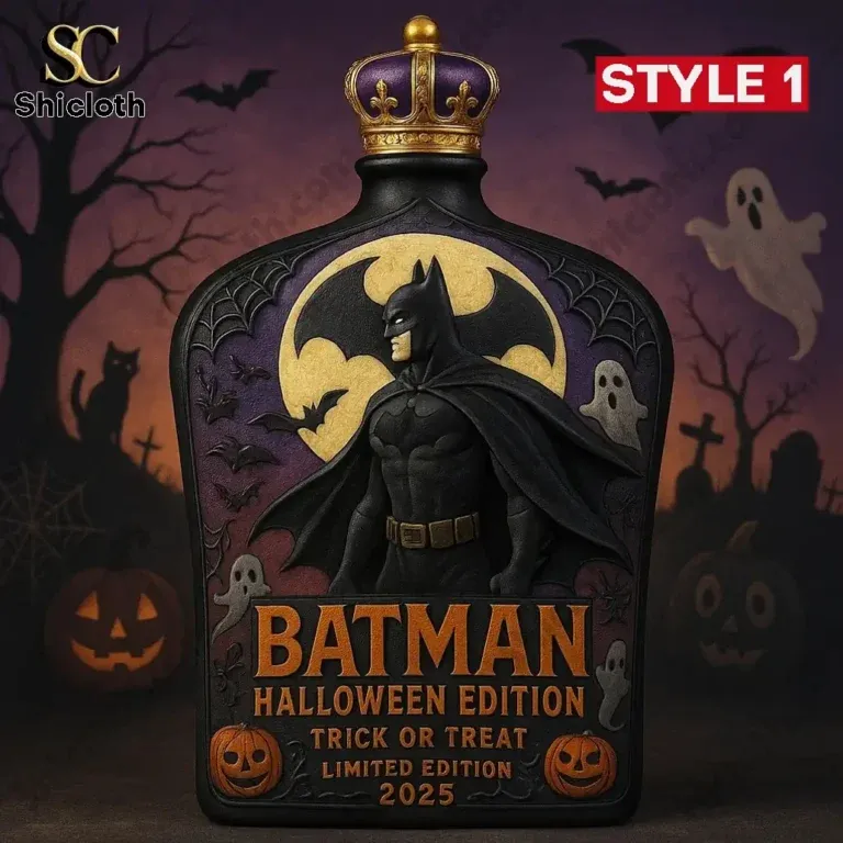 Batman Halloween edition bottle by Shicloth with detailed sculpted design!
