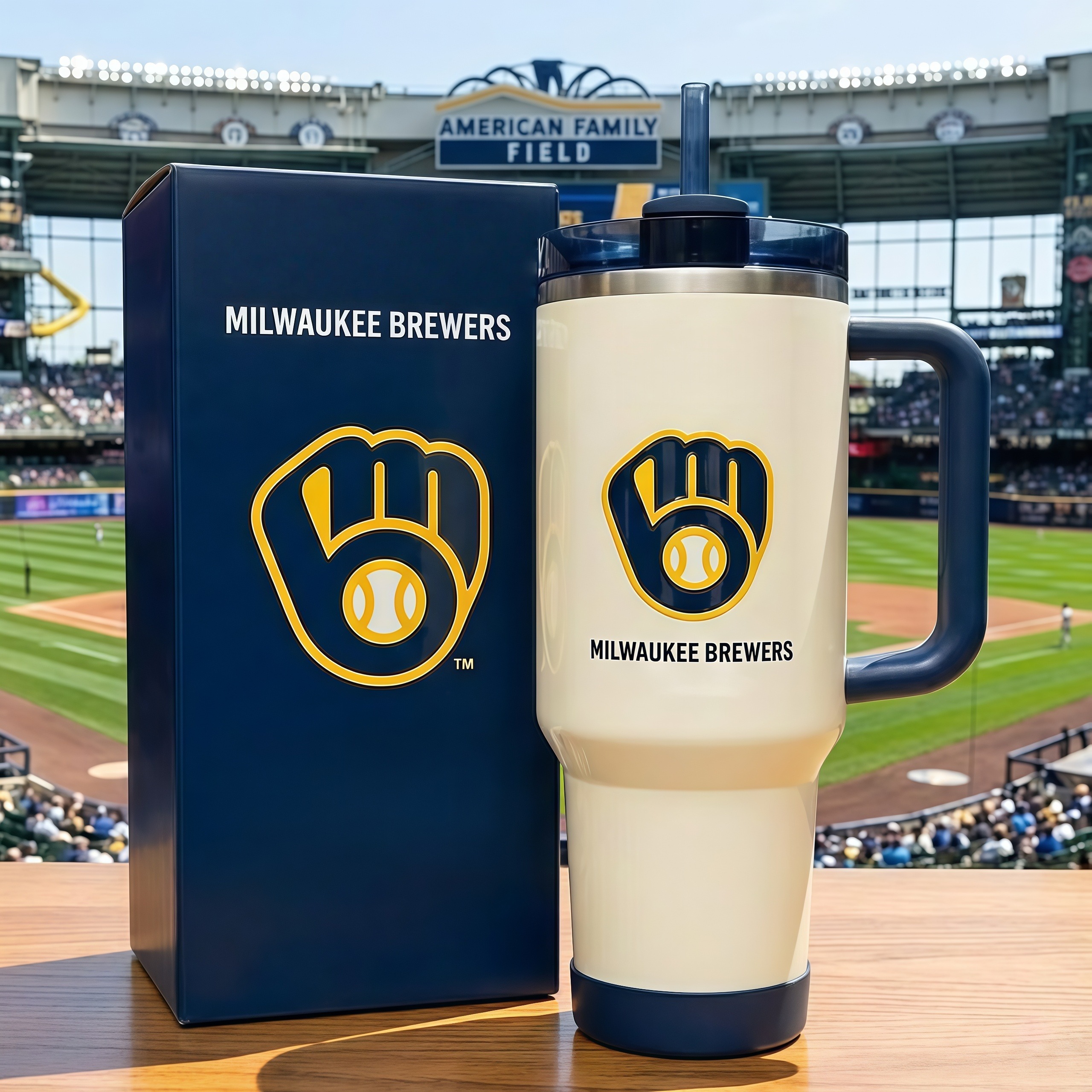 Alternative view of Milwaukee Brewers Sausage Series Collector Edition Stanley Tumbler