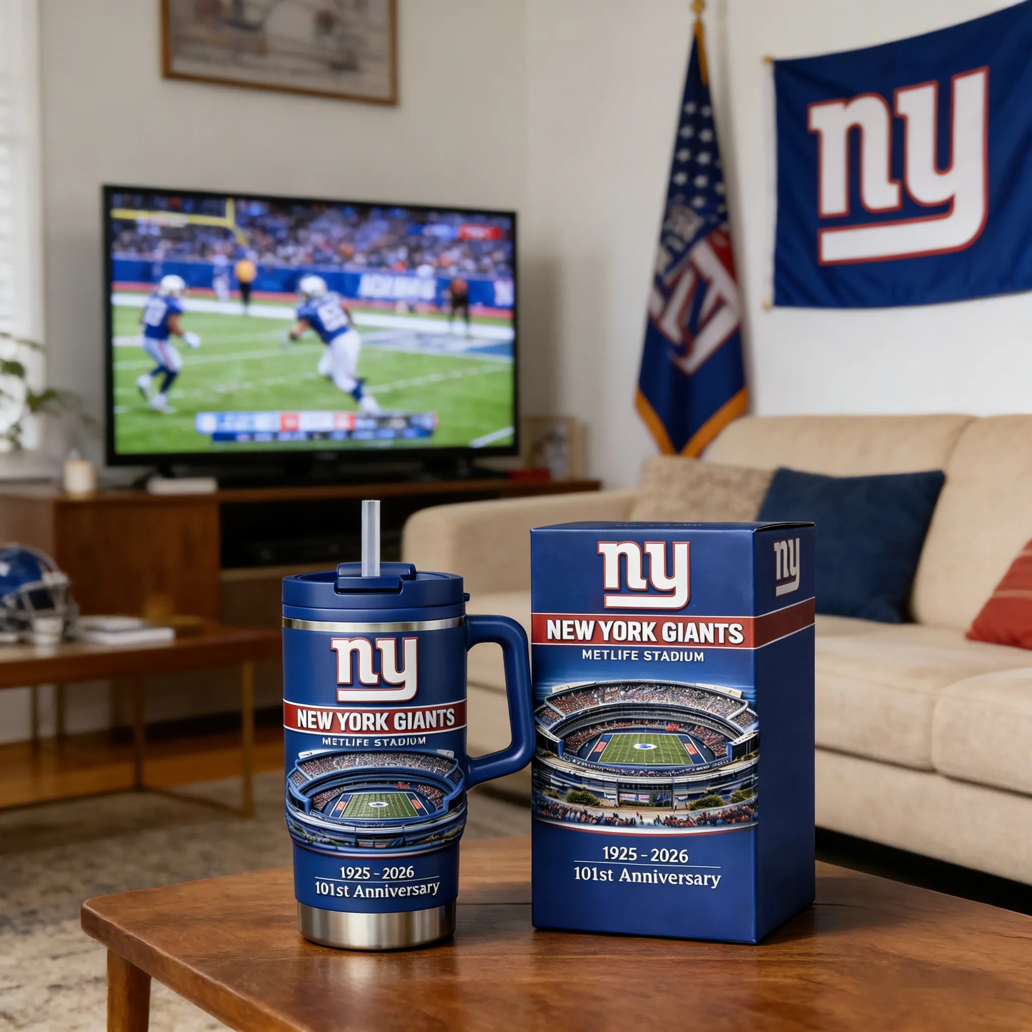 Alternative view of New York Giants 101st Anniversary Commemorative Tumbler Cup