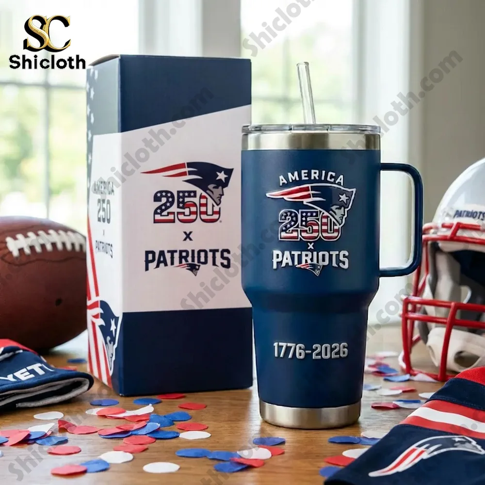 Alternative view of America 250 x New England Patriots 1776-2026 Tumbler Cup