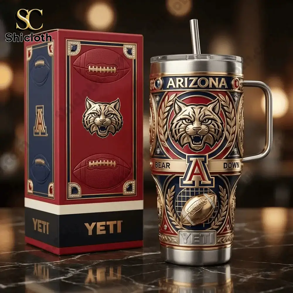 Arizona Wildcats Bear Down Yeti tumbler with premium gift box!
