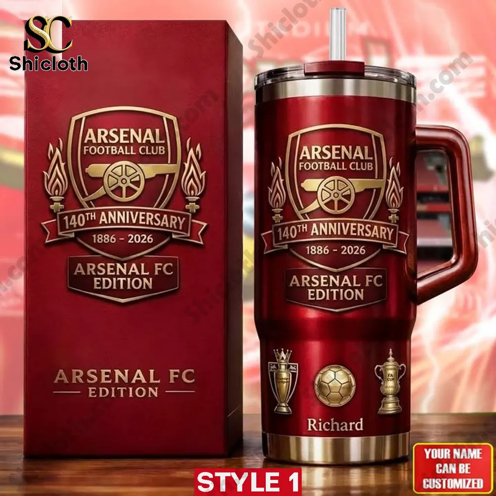 Alternative view of Arsenal FC 140th Anniversary 1886-2026 Tumbler Cup