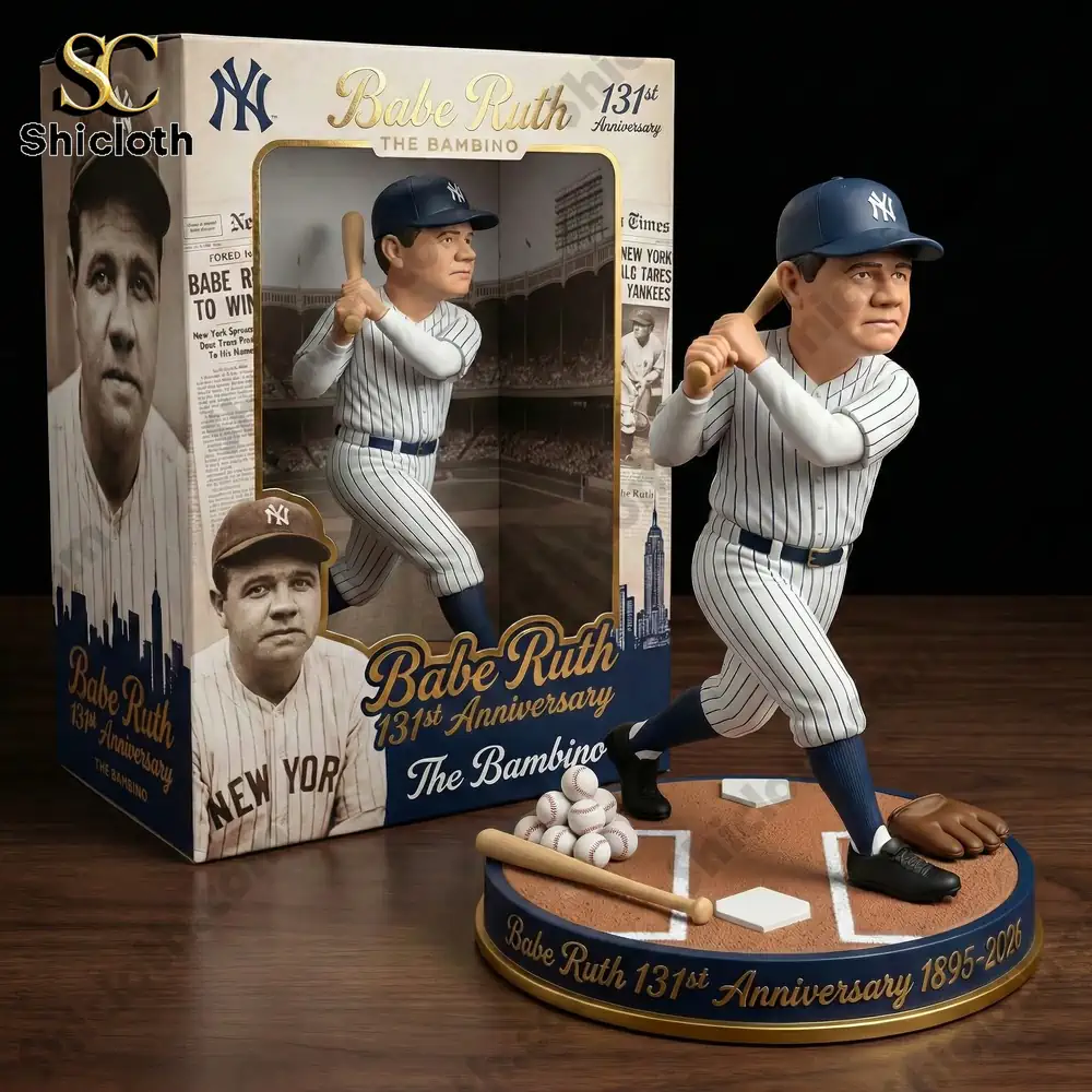 Babe Ruth anniversary figurine with original display box!