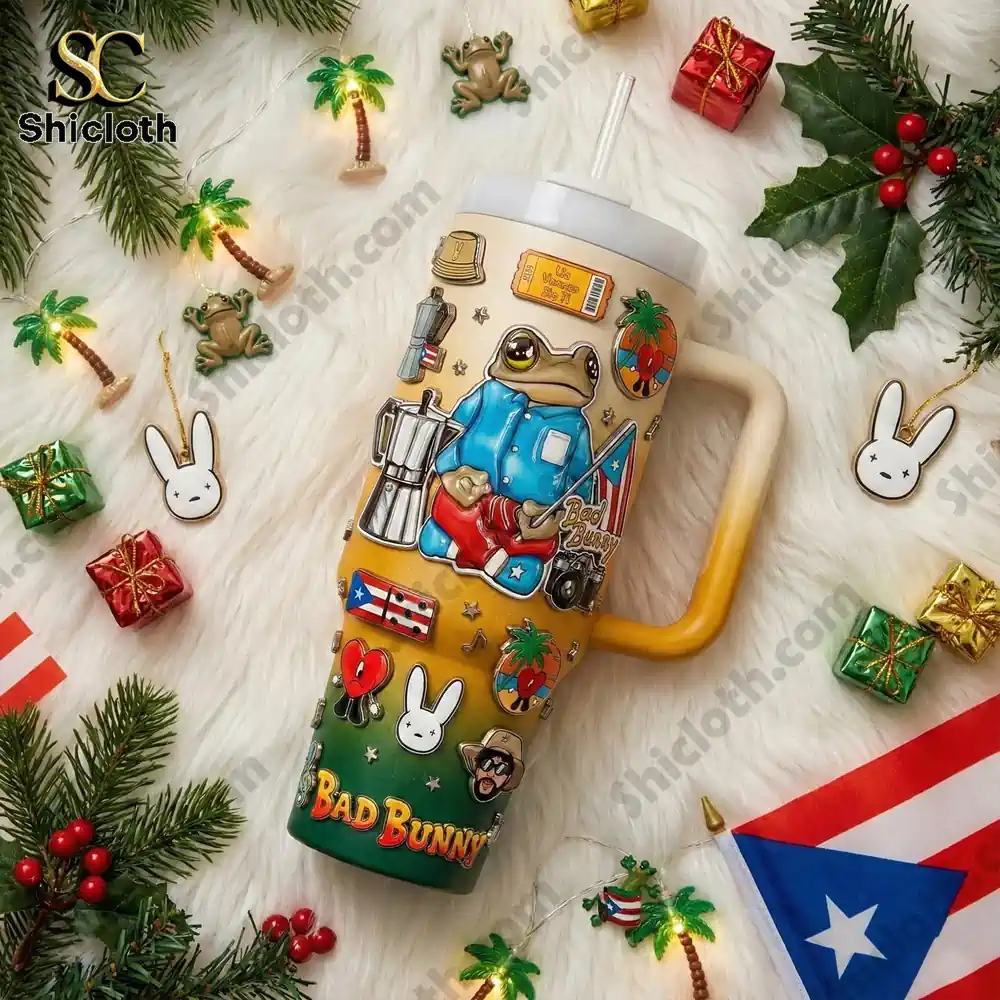 Bad Bunny Puerto Rico 3D Tumbler Cup