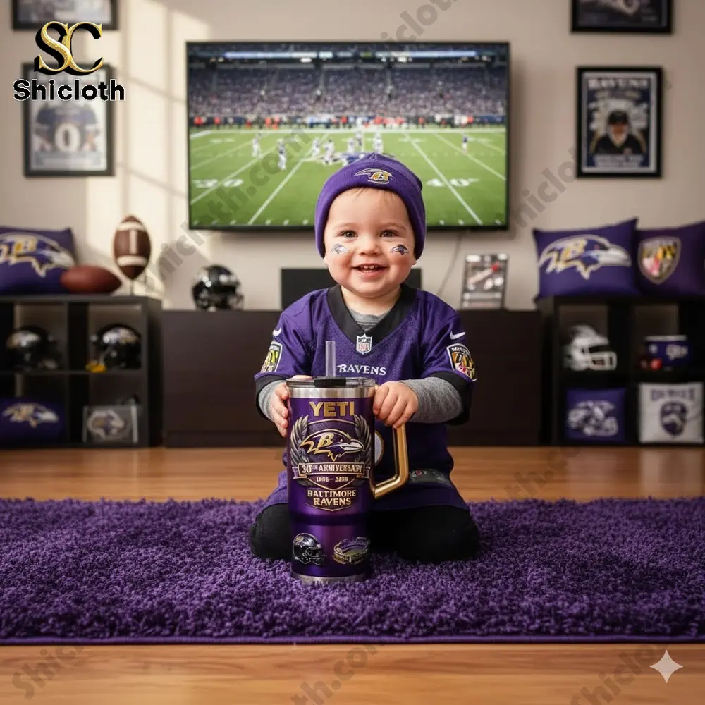 Baltimore Ravens 30th Anniversary Yeti Tumbler