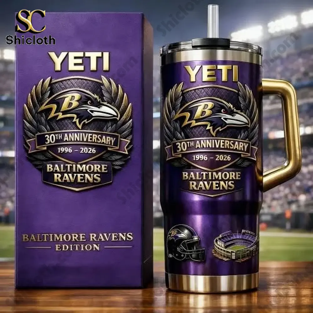 Alternative view of Baltimore Ravens 30th Anniversary Yeti Tumbler