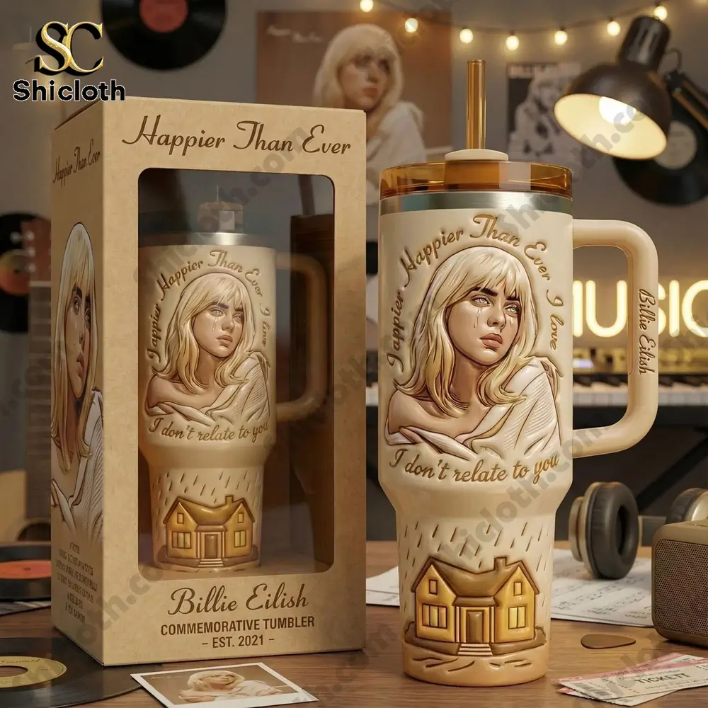 Alternative view of Billie Eilish Happier Than Ever Tumbler Cup