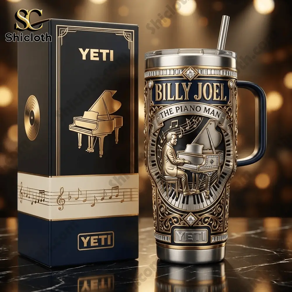 Billy Joel The Piano Man 40oz Yeti Tumbler With Handle