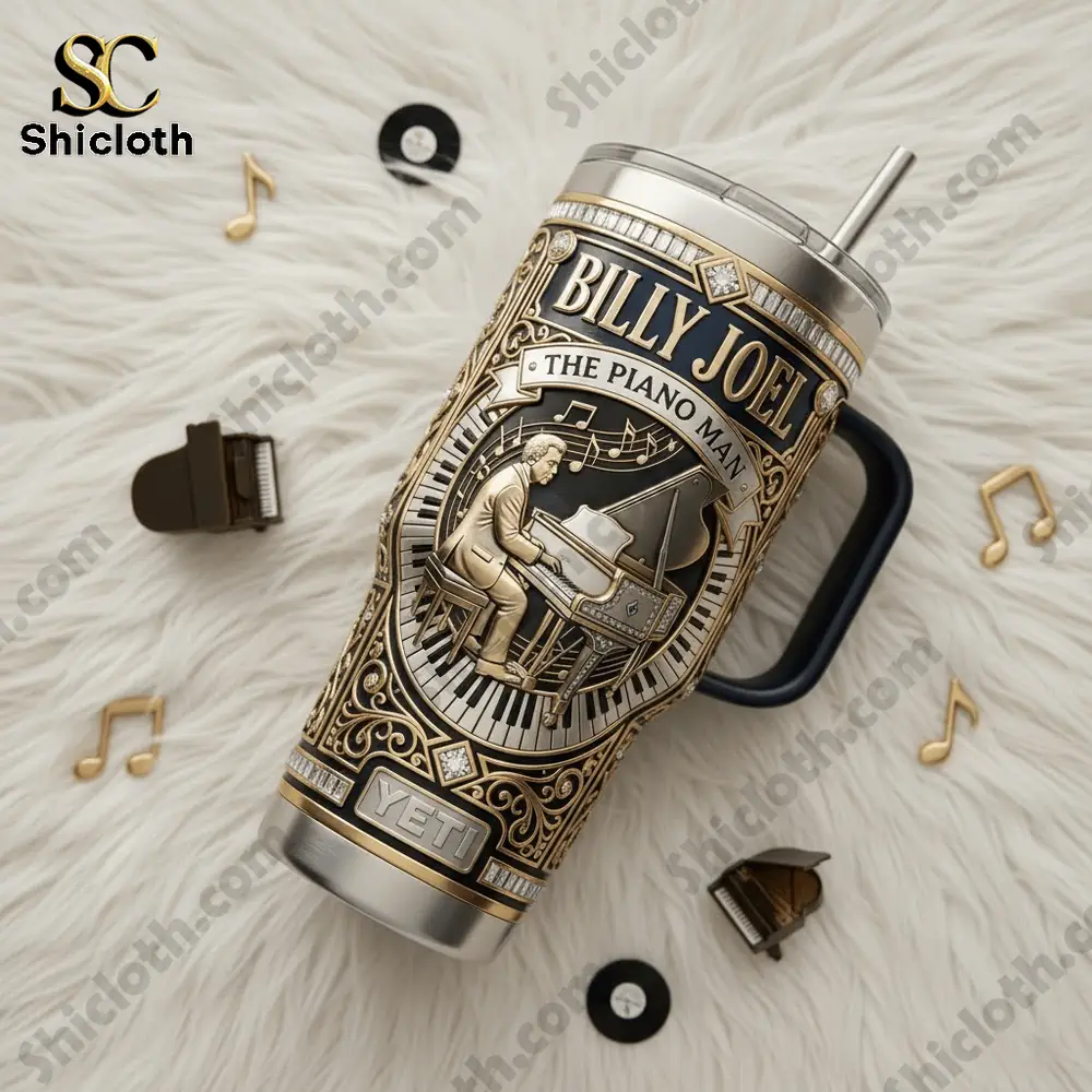 Alternative view of Billy Joel The Piano Man 40oz Yeti Tumbler With Handle