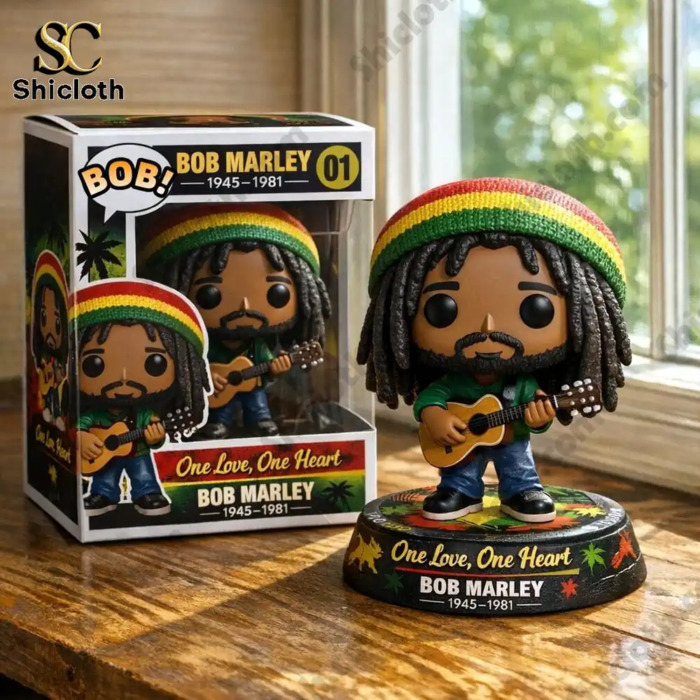 Reggae themed musician figure standing on a table with box!
