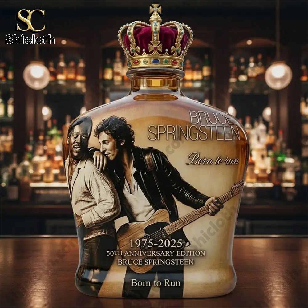 Bruce Springsteen decorative bottle on bar counter!