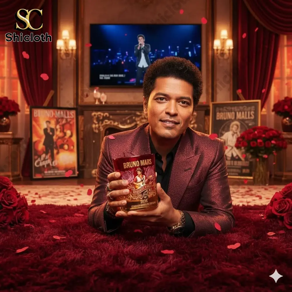 Bruno Mars Romantic Tour 2026 Whiskey Glass