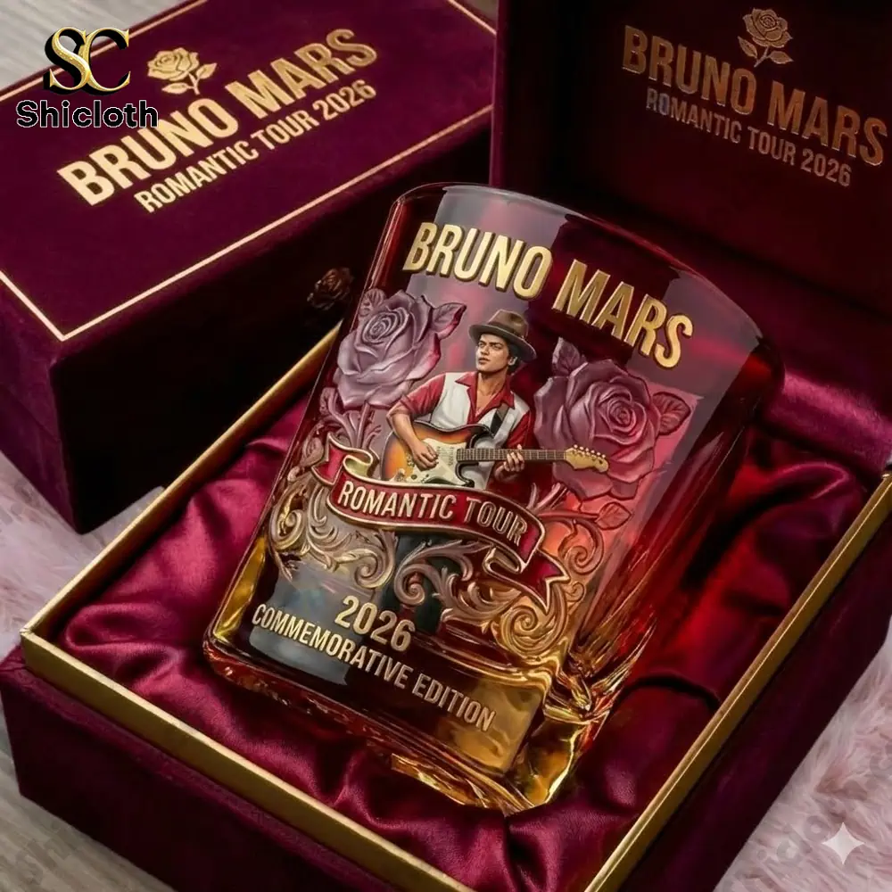 Alternative view of Bruno Mars Romantic Tour 2026 Whiskey Glass