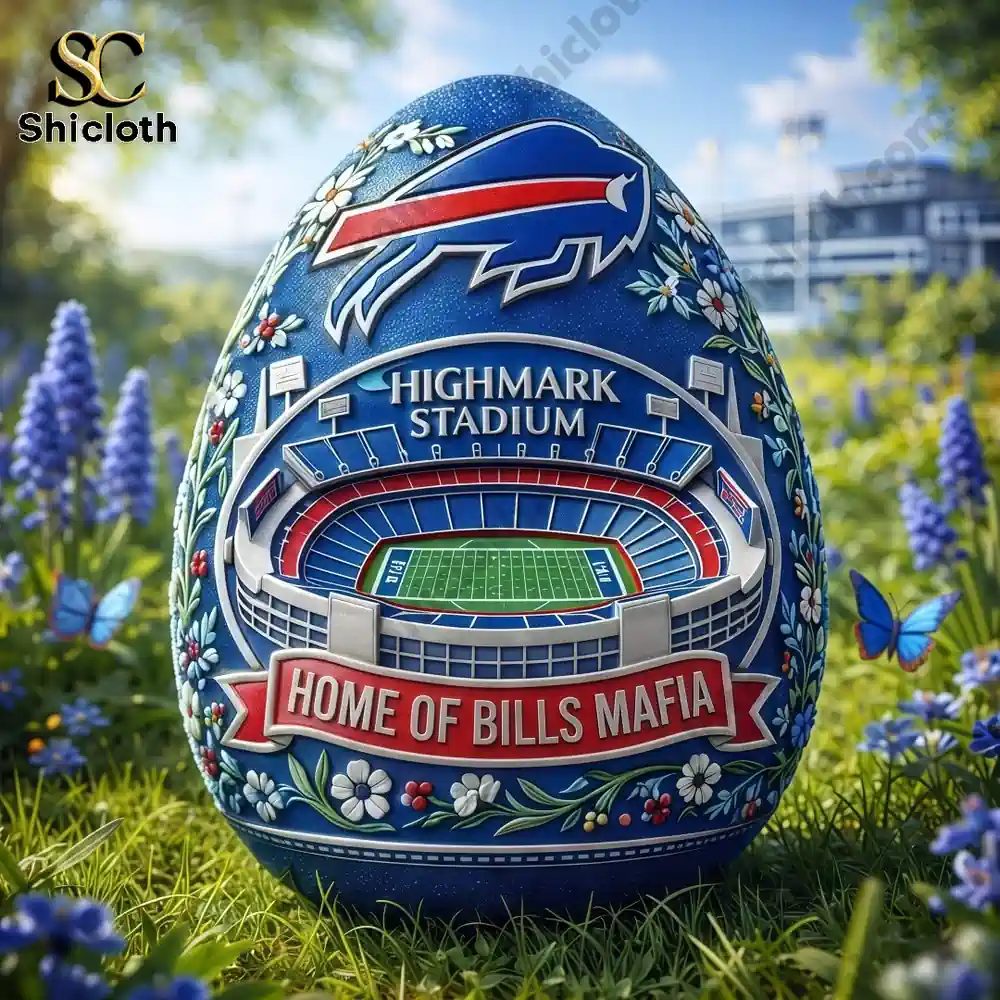 Alternative view of Buffalo Bills Highmark Stadium Farewell Season Commemorative Easter Egg Figure