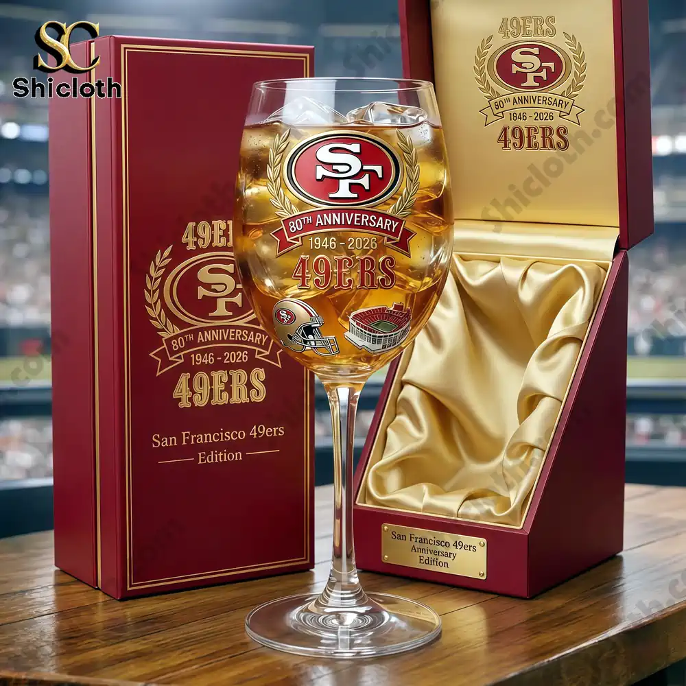 San Francisco Forty Niners anniversary whiskey glass with luxury box!