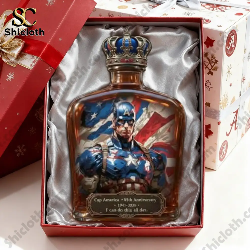 Decorative bottle with superhero artwork inside a gift box!