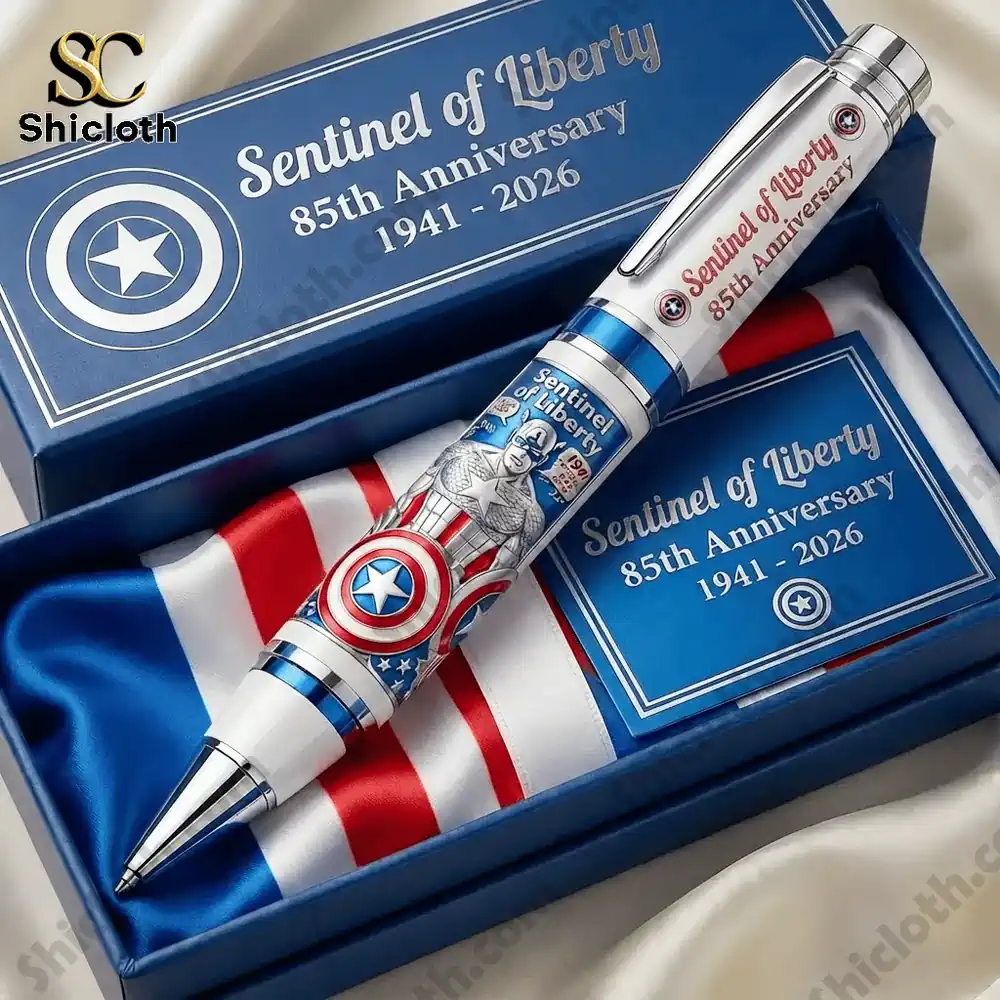 Sentinel of Liberty pen displayed in blue gift box!