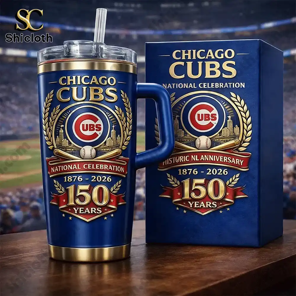 Alternative view of Chicago Cubs 150th Anniversary Tumbler With Handle
