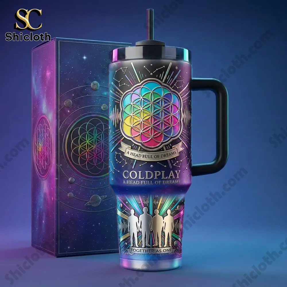 Coldplay tumbler with galaxy themed gift box!