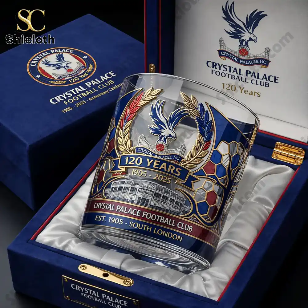 Crystal Palace anniversary glass displayed in a luxury presentation box!.
