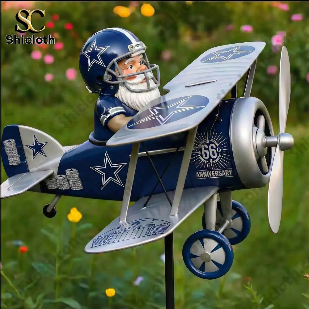 Alternative view of Dallas Cowboys 66th Anniversary Commemorative Garden Windmill