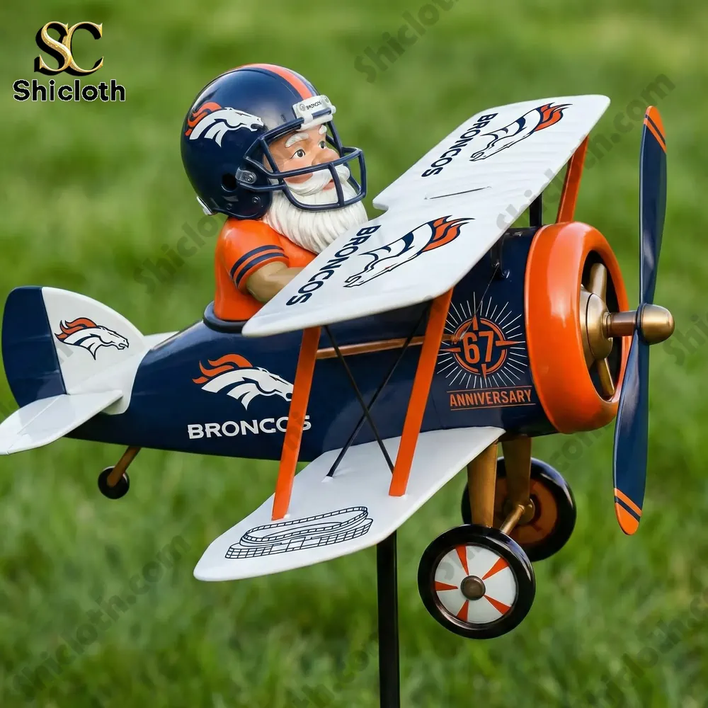 Denver Broncos 67th Anniversary Commemorative Garden Windmill ? Heartfelt Gifts Studio