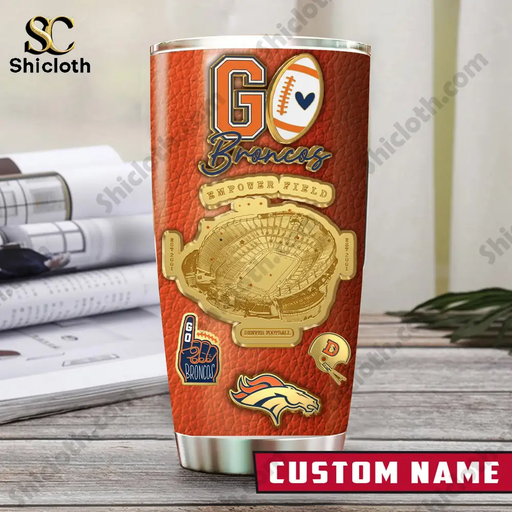 Denver Broncos 67th Anniversary Custom Tumbler 3 Back view Denver Broncos anniversary tumbler