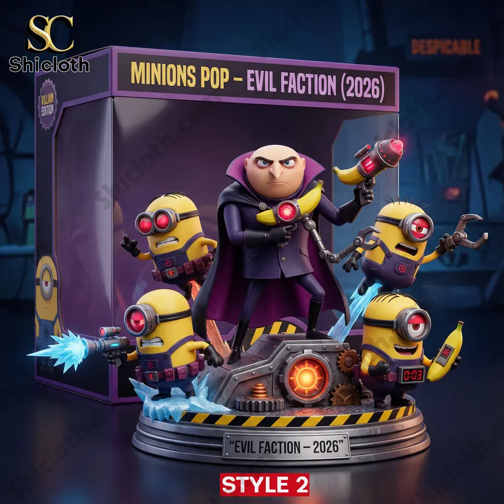 Despicable Me Minions Fun Tower POP Figure 2026 4 Gru villain statue with action minions and weapons!