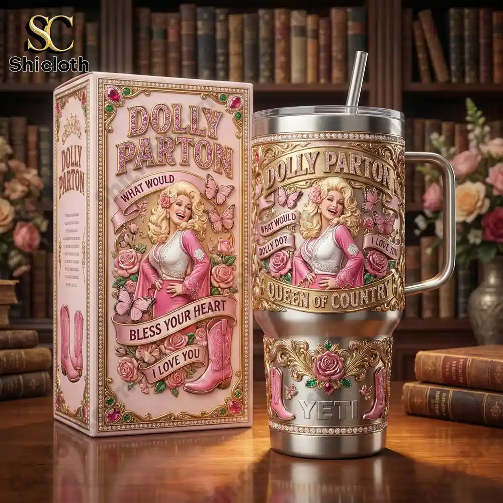 Dolly Parton Yeti cup with decorative box