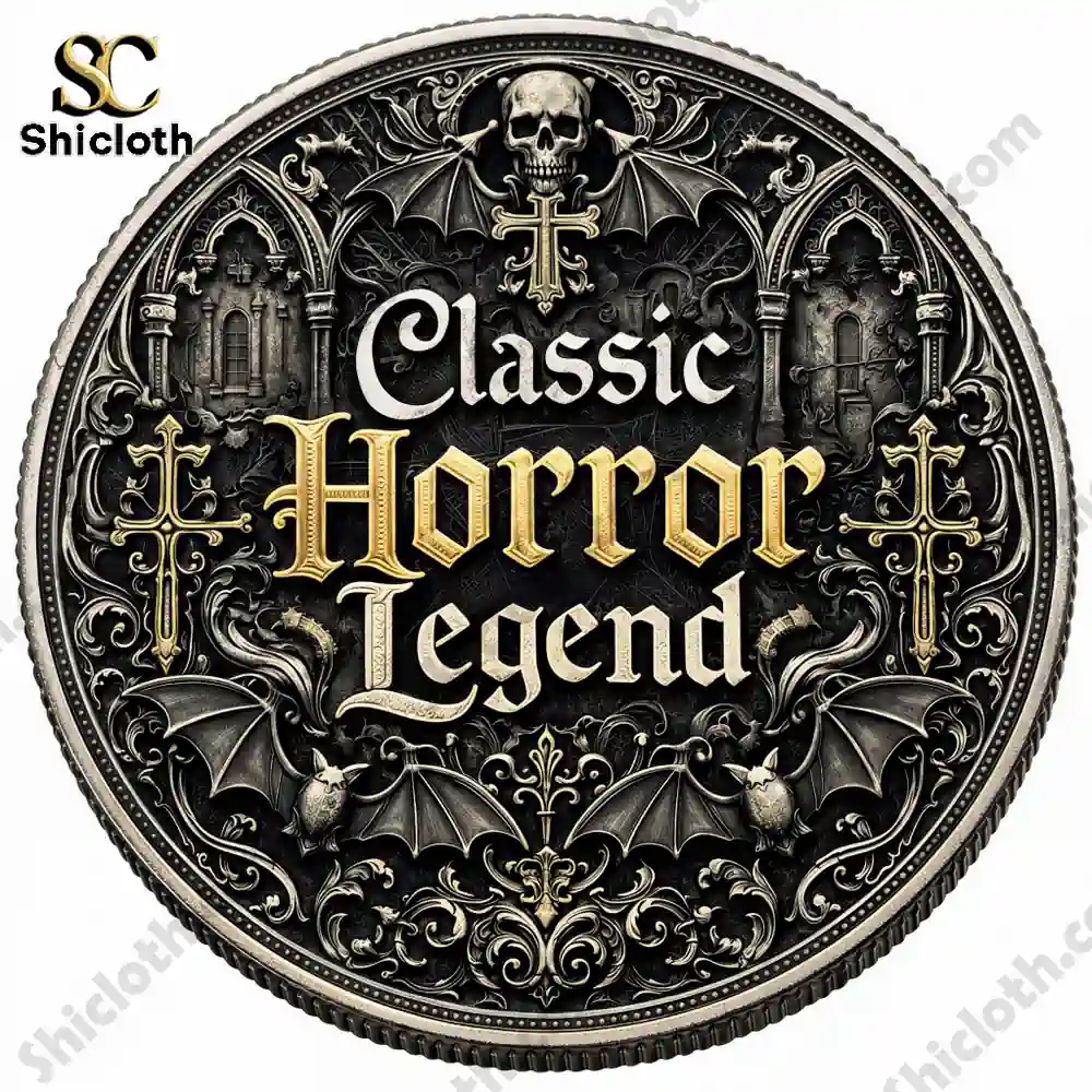 Dracula 95th Anniversary Collectible Coin 4 Back side of classic horror legend coin with gothic symbols.