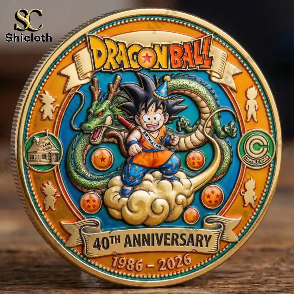 Dragon Ball anniversary coin with Goku and dragon!
