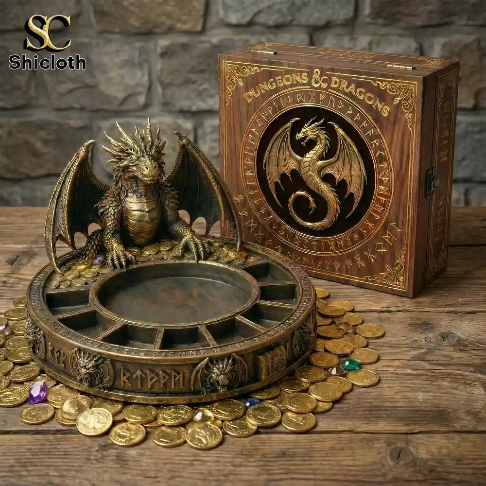 Bronze dragon coin and key tray with fantasy display box by Shicloth!