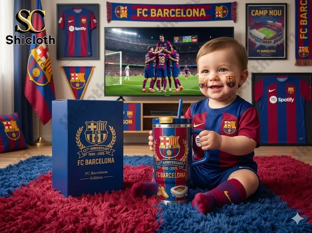 FC Barcelona 127th Anniversary 1899 - 2026 Tumbler With Handle And Straw