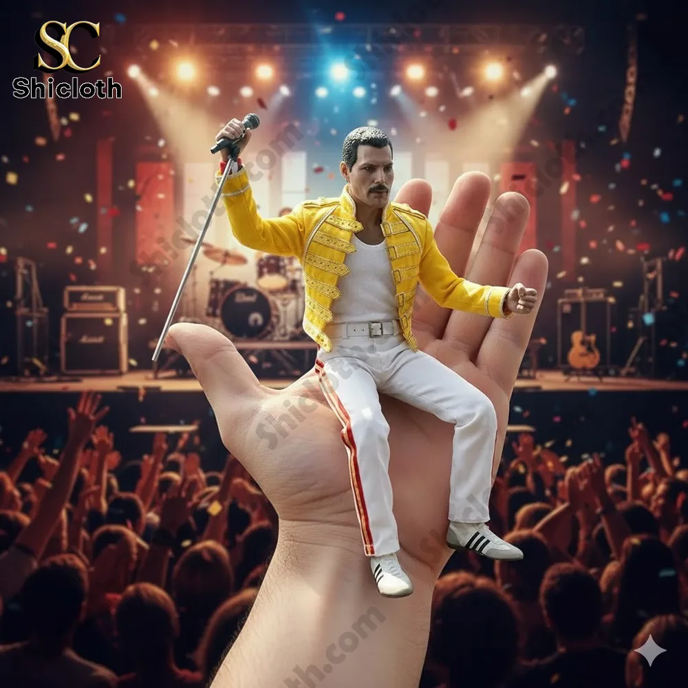 Rat Fink Skull Road Outlaw Collectible Pop Figure Doll 38 Mini rock singer figurine performing on a hand above a concert crowd!