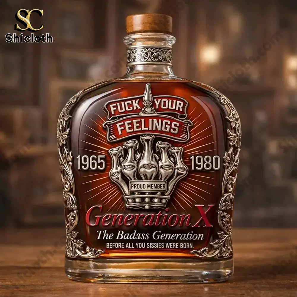 Close up of Generation X whiskey bottle design!