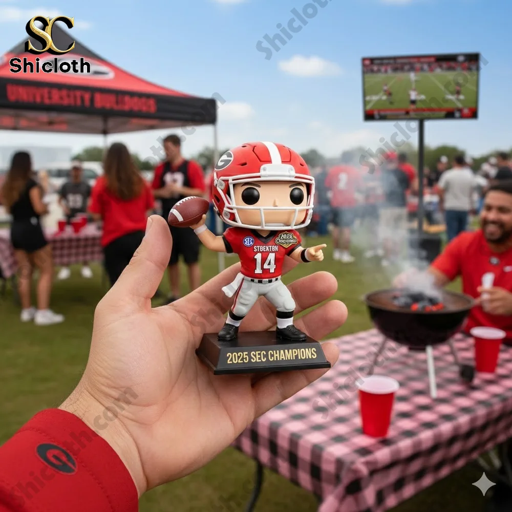 Rat Fink Skull Road Outlaw Collectible Pop Figure Doll 48 Georgia Bulldogs quarterback collectible at tailgate scene!