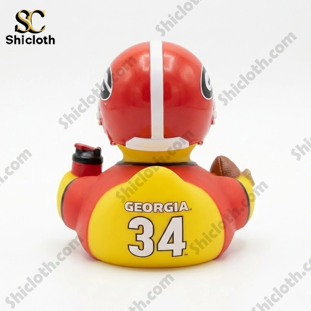 Georgia Bulldogs Champions Football Rubber Duck 4 Back view of Georgia Bulldogs football duck figurine!