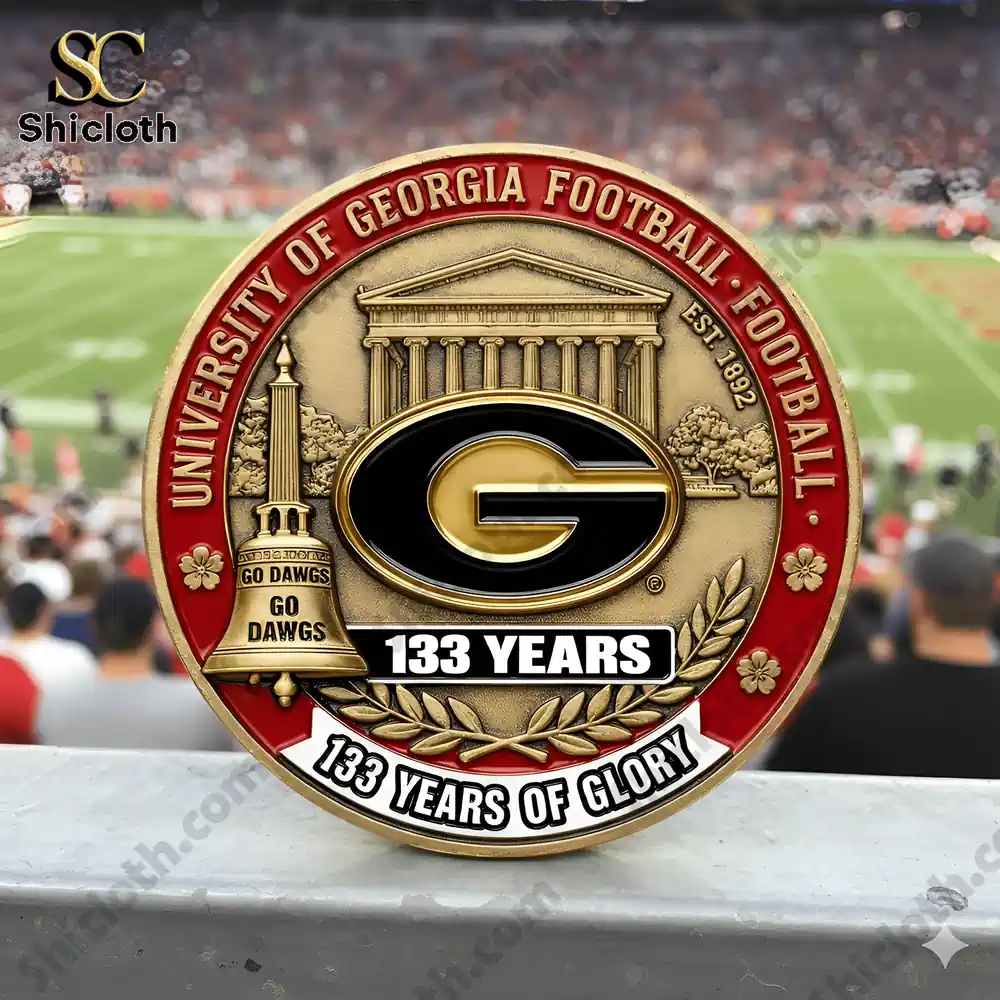 Georgia Bulldogs football 133 years commemorative coin front design!