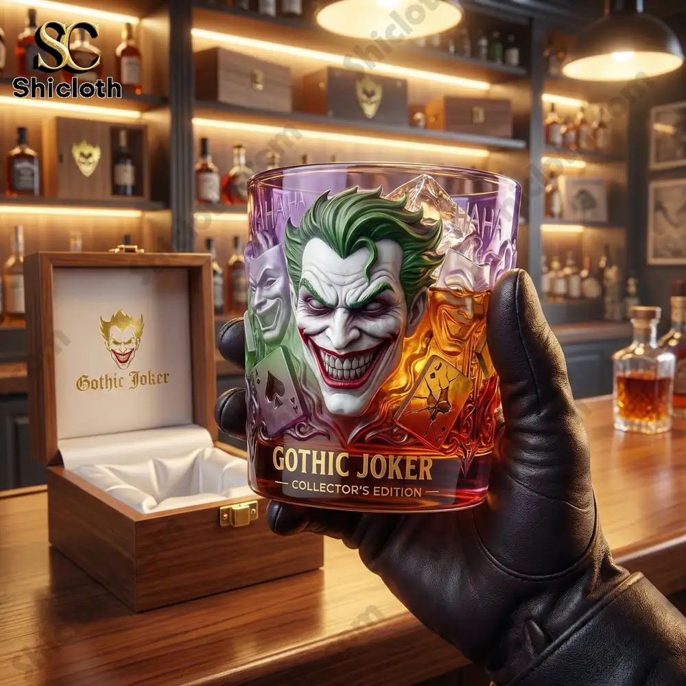 Alternative view of Gothic Joker Collector?s Edition Whiskey Glass