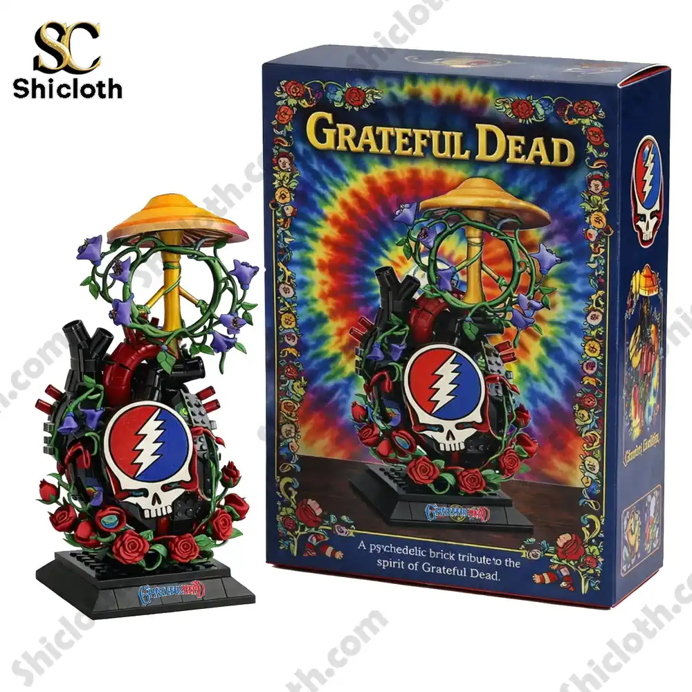 Grateful Dead Personalized Acrylic Block 3D Figurine 3 Grateful Dead brick style display product and box!